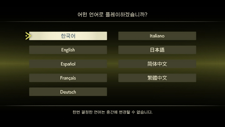 언어 선택