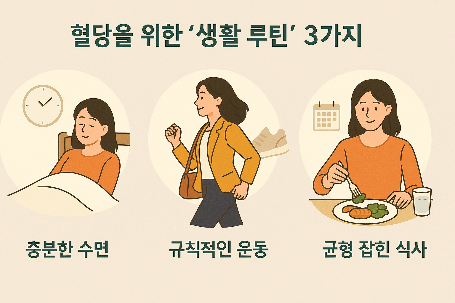 혈당을 위한 &lsquo;생활 루틴&rsquo; 3가지