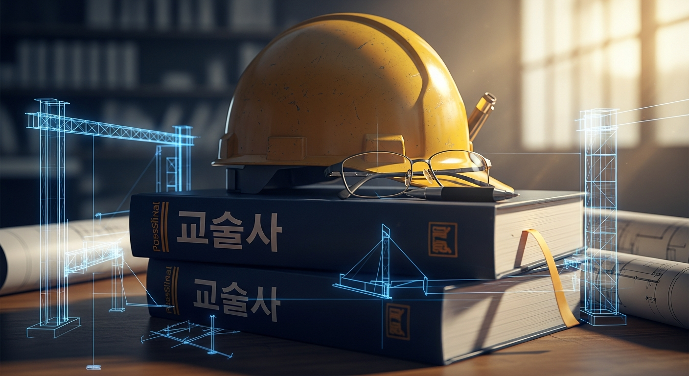 이미지 출처: AI 생성 이미지(콘텐츠 이해를 돕기 위한 시각 자료, 실제 인물을 특정하지 않은 AI 생성 이미지)
건축/엔지니어링 기술사 자격증을 통한 커리어 성공 및 안정성 확보.