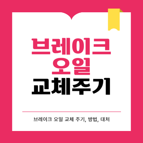 자동차 브레이크 오일 교체 주기와 교체 비용 및 관리 방법 총정리