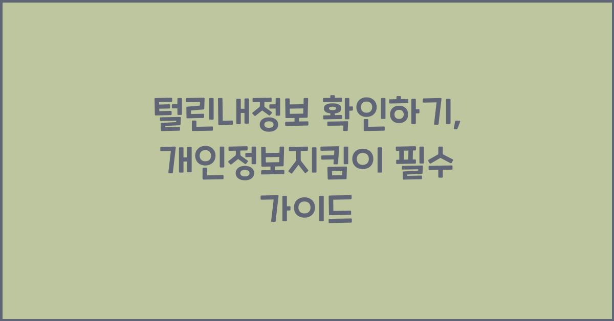 털린내정보