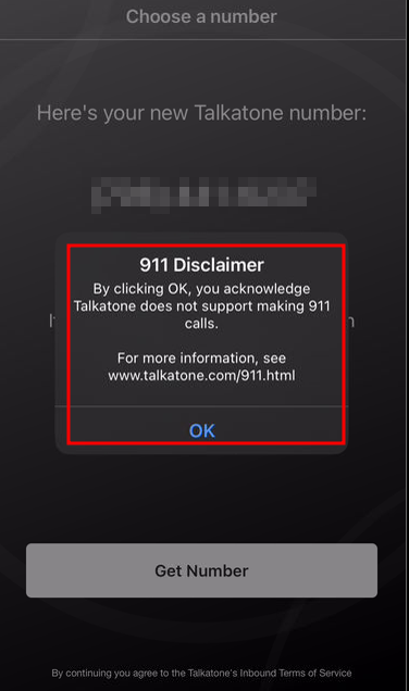 Talkatone 가상 번호 발급