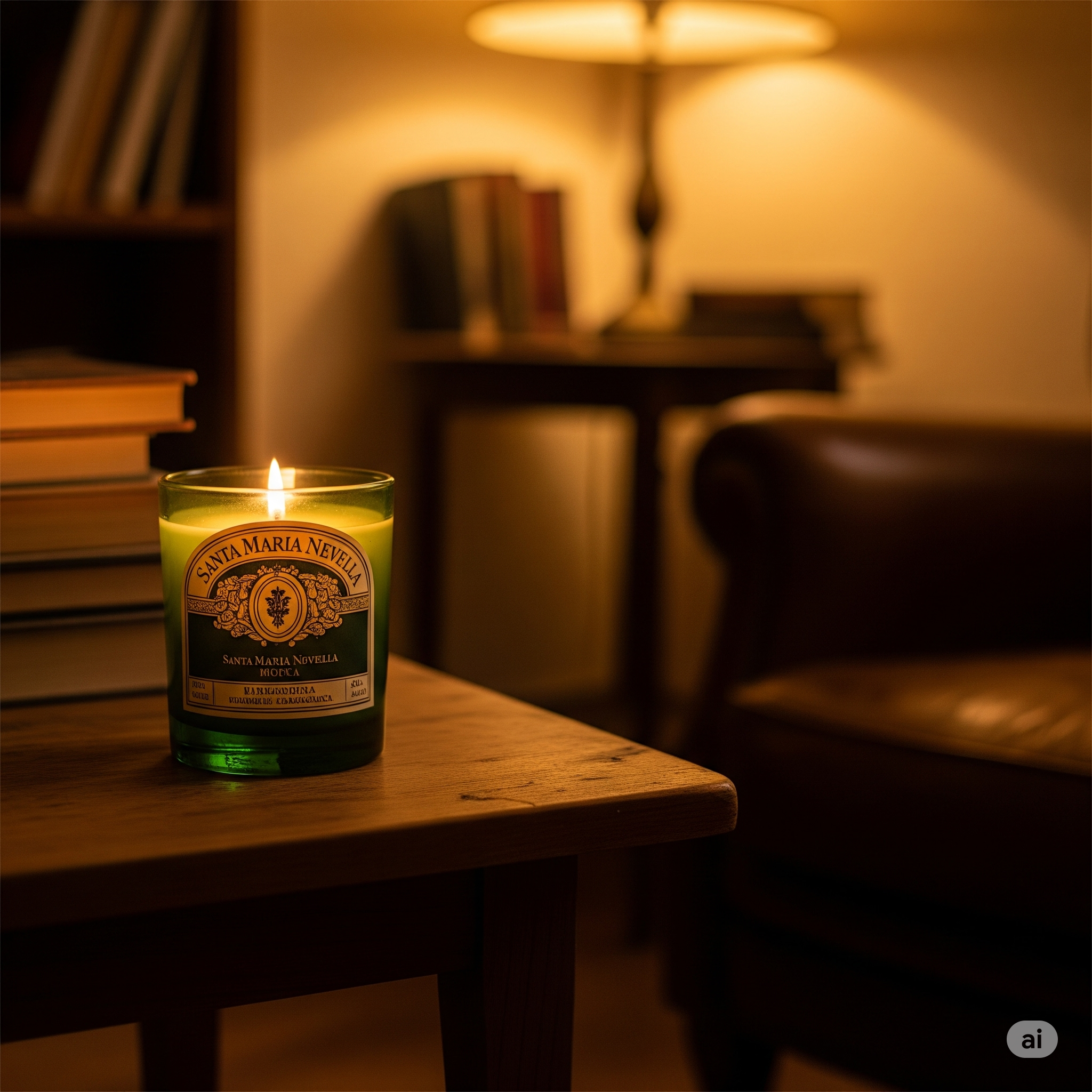따뜻한 불빛으로 공간을 밝히는 산타마리아 노벨라 향초