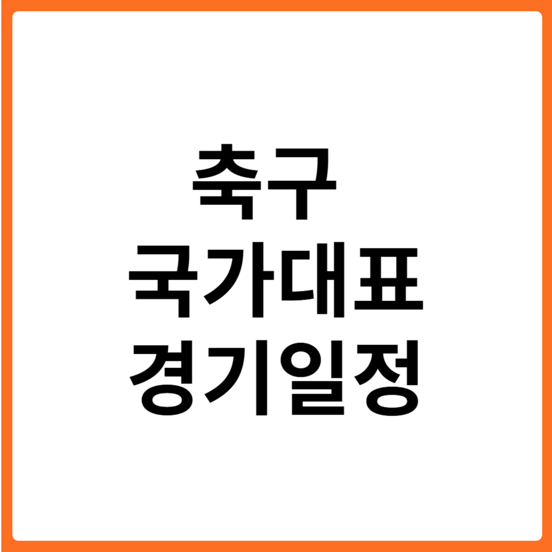 한국 축구 국가대표 2025년 경기일정