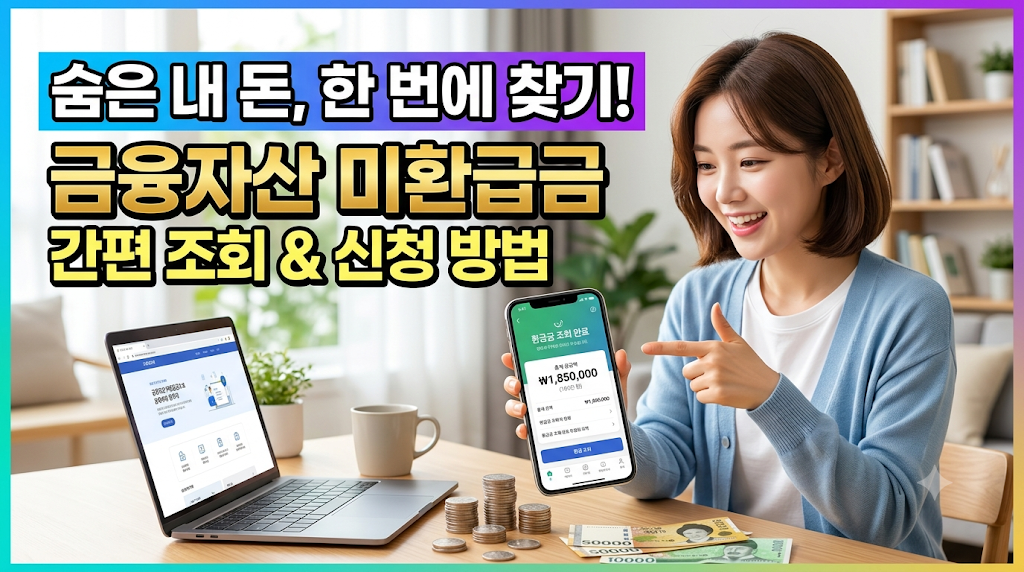금융자산 미환급금 간편조회 신청방법 블로그 썸네일