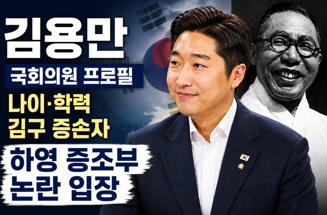 김용만 국회의원 프로필|나이·학력·김구 증손자·하영 증조부 논란 입장