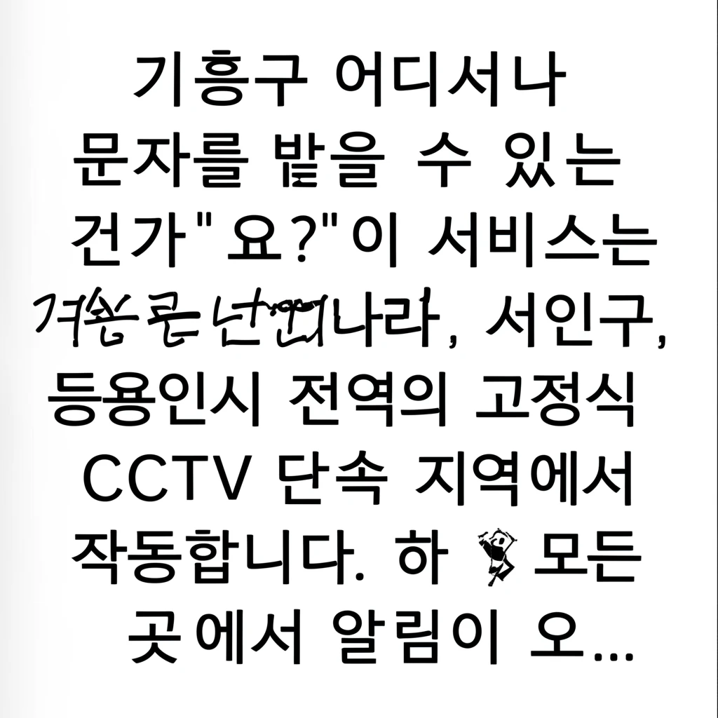 용인 기흥구 주정차 단속 문자 알림 ..