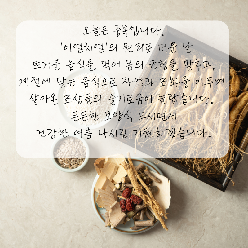 복날 인사말 중복날 문구 이미지