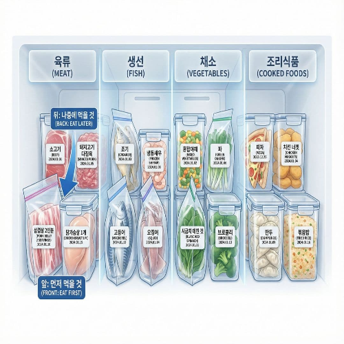 냉동실 정리, 냉동 보관 잘못된 습관과 올바른 관리법