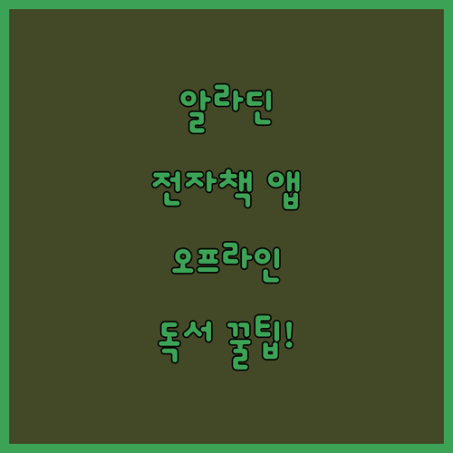 알라딘 전자책 앱 설치와 오프라인 독..