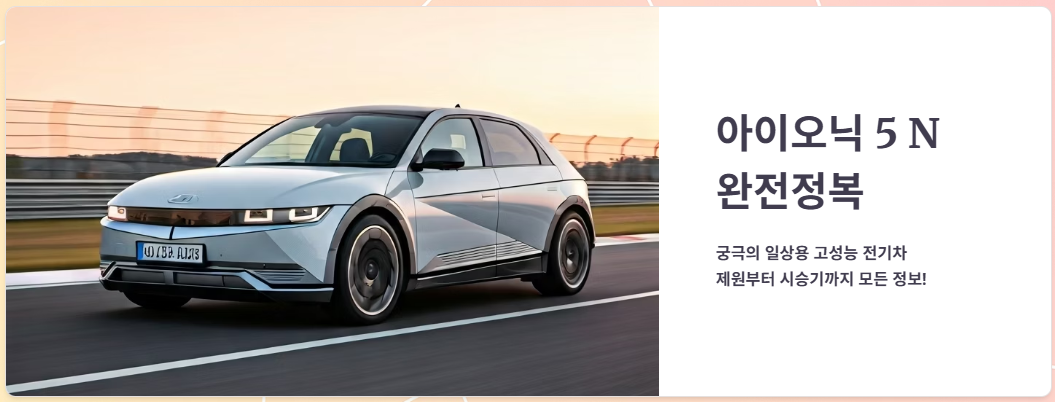 아이오닉 5 N 제원, 가격, 보조금, 시승기 총정리!