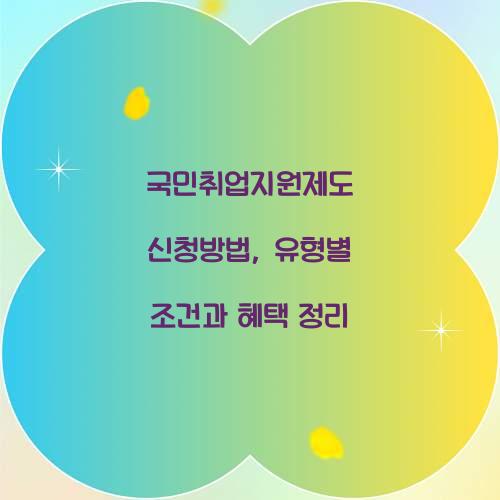 국민취업지원제도 신청방법