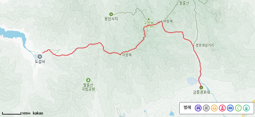 월출산 도갑지구(경포대지구) 등산코스