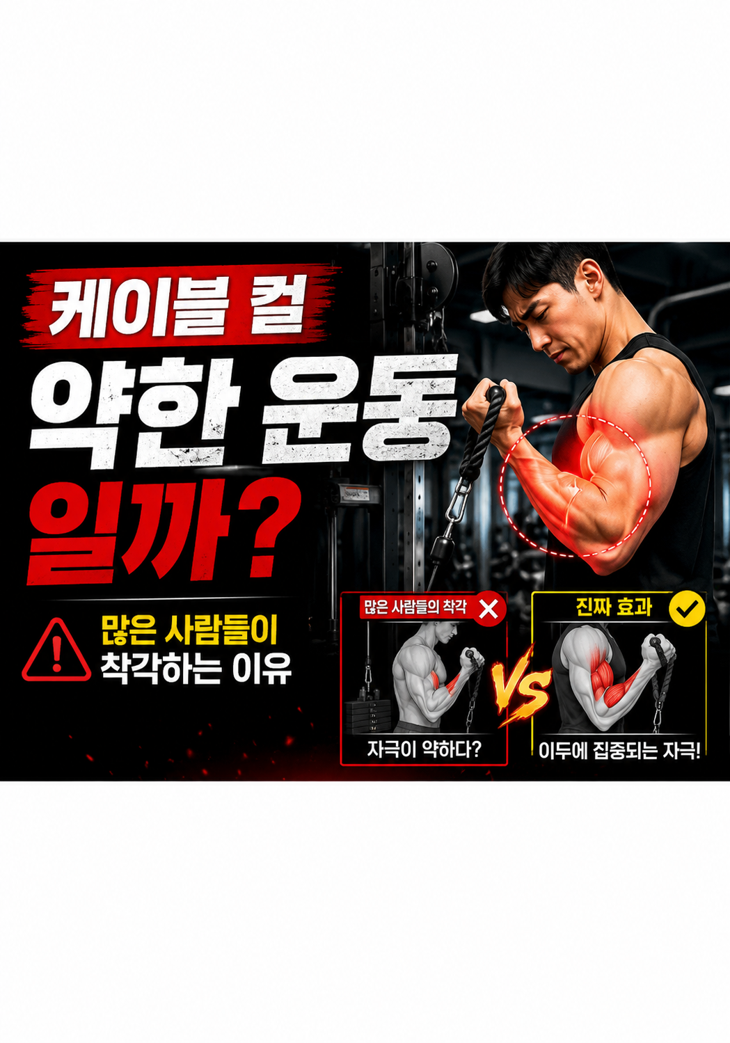 케이블 컬은 약한 운동일까:많은 사람들이 착각하는 이유