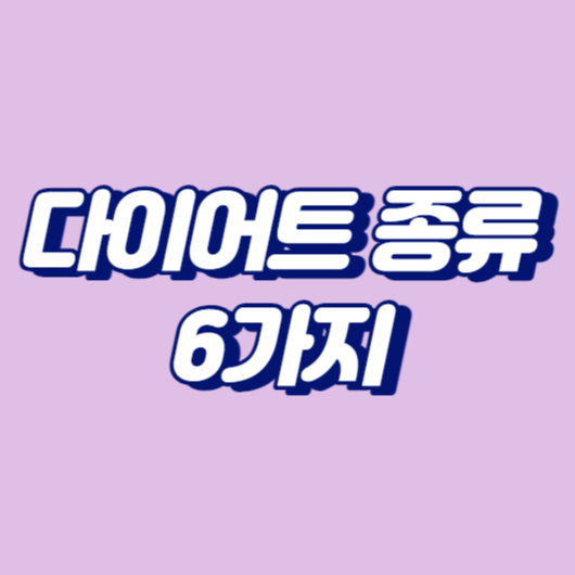 Hot한 다이어트의 종류 6가지
