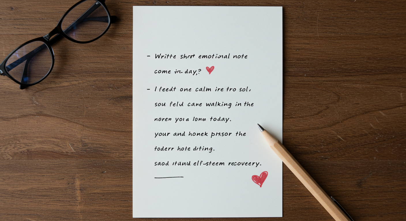 돌아와서 짧은 감정 노트 쓰기