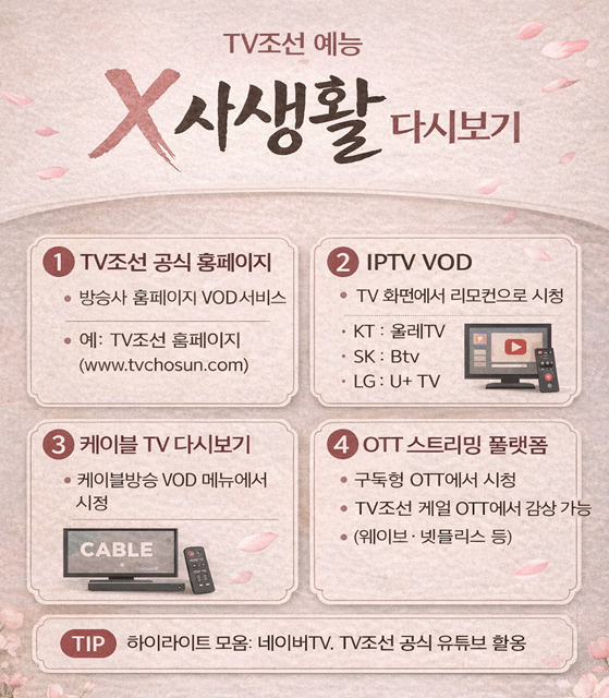 X의 사생활 다시보기
