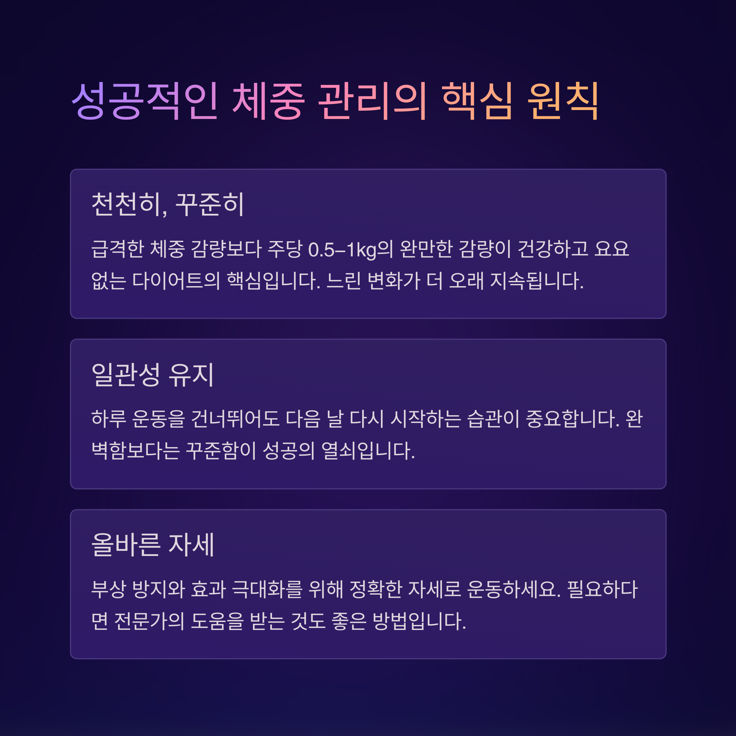 성공적인 다이어트