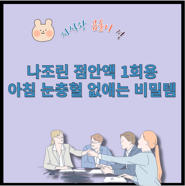 나조린 점안액 1회용 아침 눈충혈 없애는 비밀템