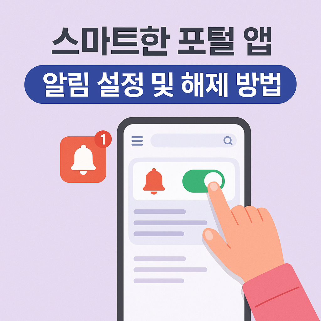 스마트한 포털 앱 알림 설정 및 해제 방법