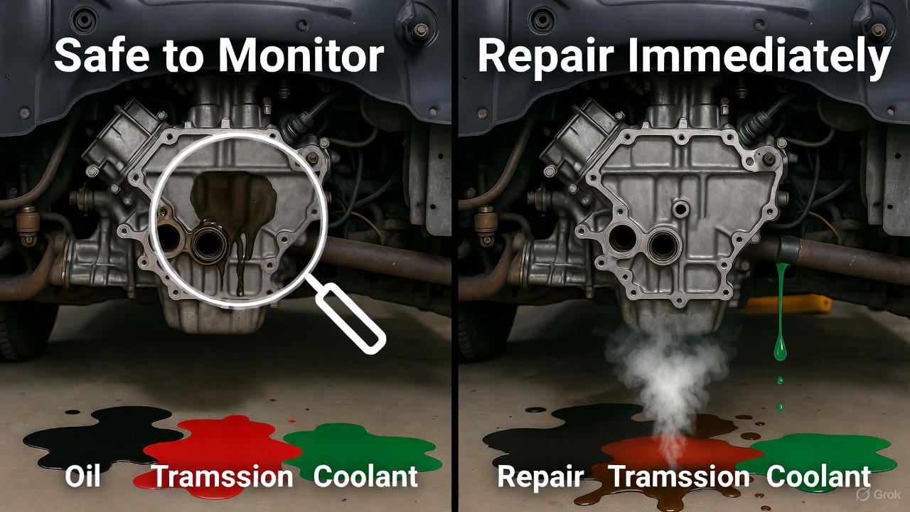 자동차 누유 관련 사진