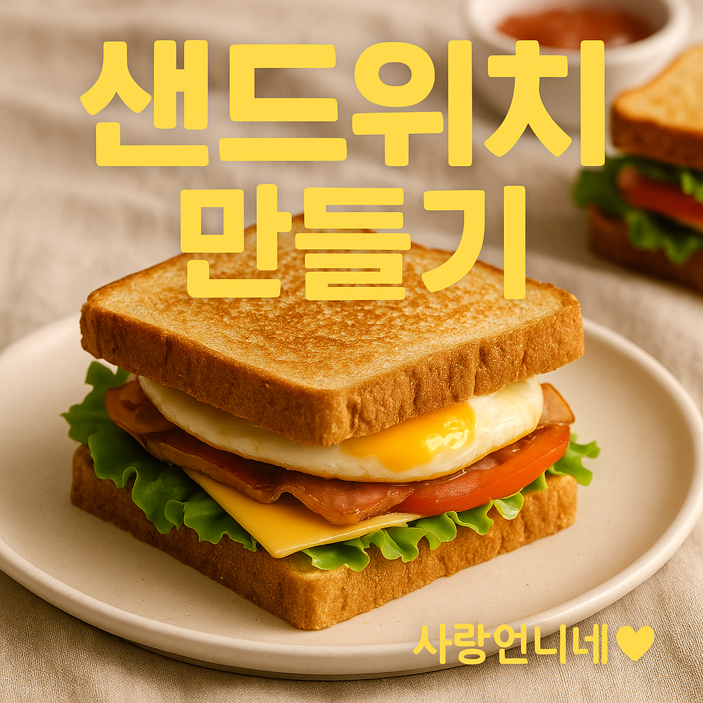 샌드위치 만들기 아침 브런치 썸네일