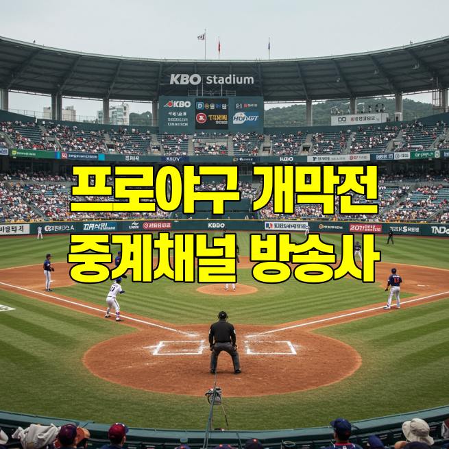 프로야구 개막전 중계 채널 관전 포인트