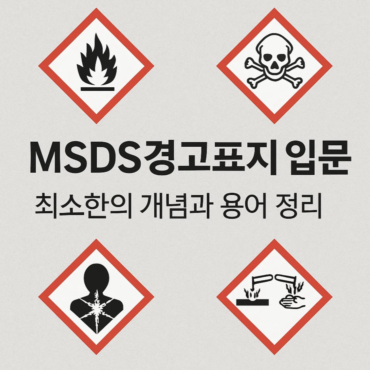 MSDS경고표지 입문, 최소한의 개념과 용어 정리