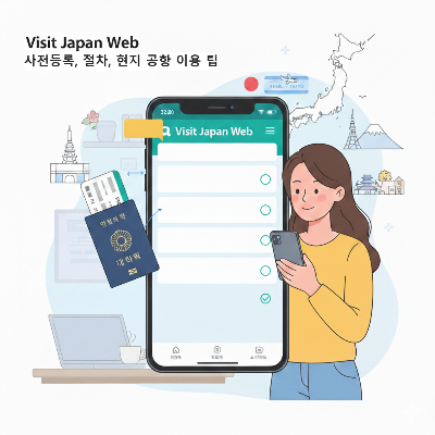 일본 여행 비지트 재팬 웹 등록 방법-사전등록,절차,공항 이용팁