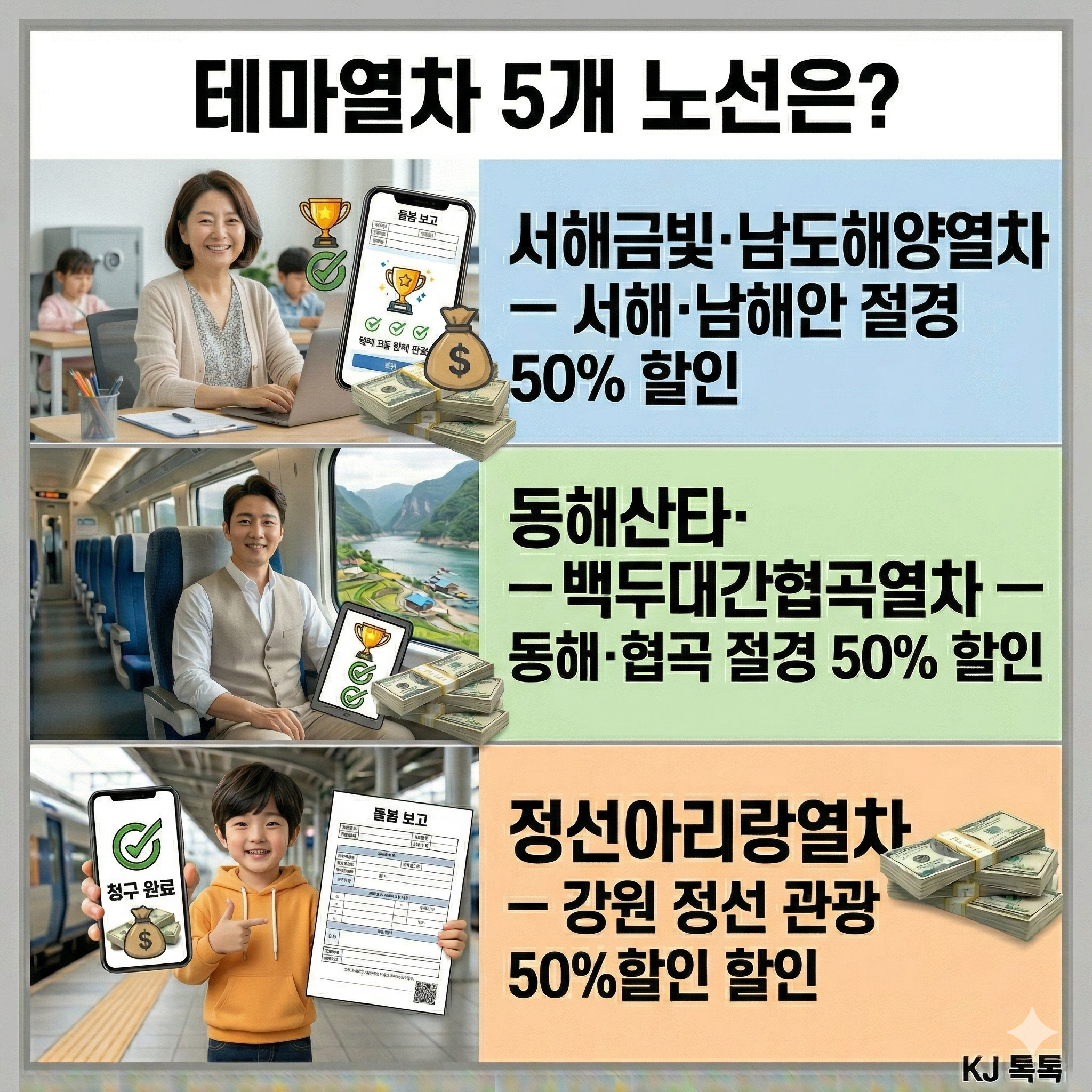 2026 여행가는 봄 기차여행 혜택 완벽 정리 — 3가지 할인·테마열차·신청방법