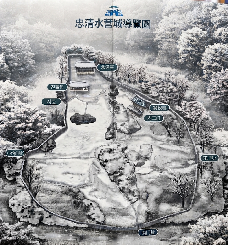 保寧忠清水營城導覽圖