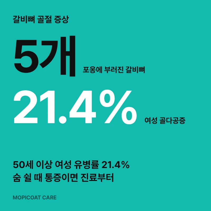 갈비뼈 골절 증상과 골다공증 썸네일
