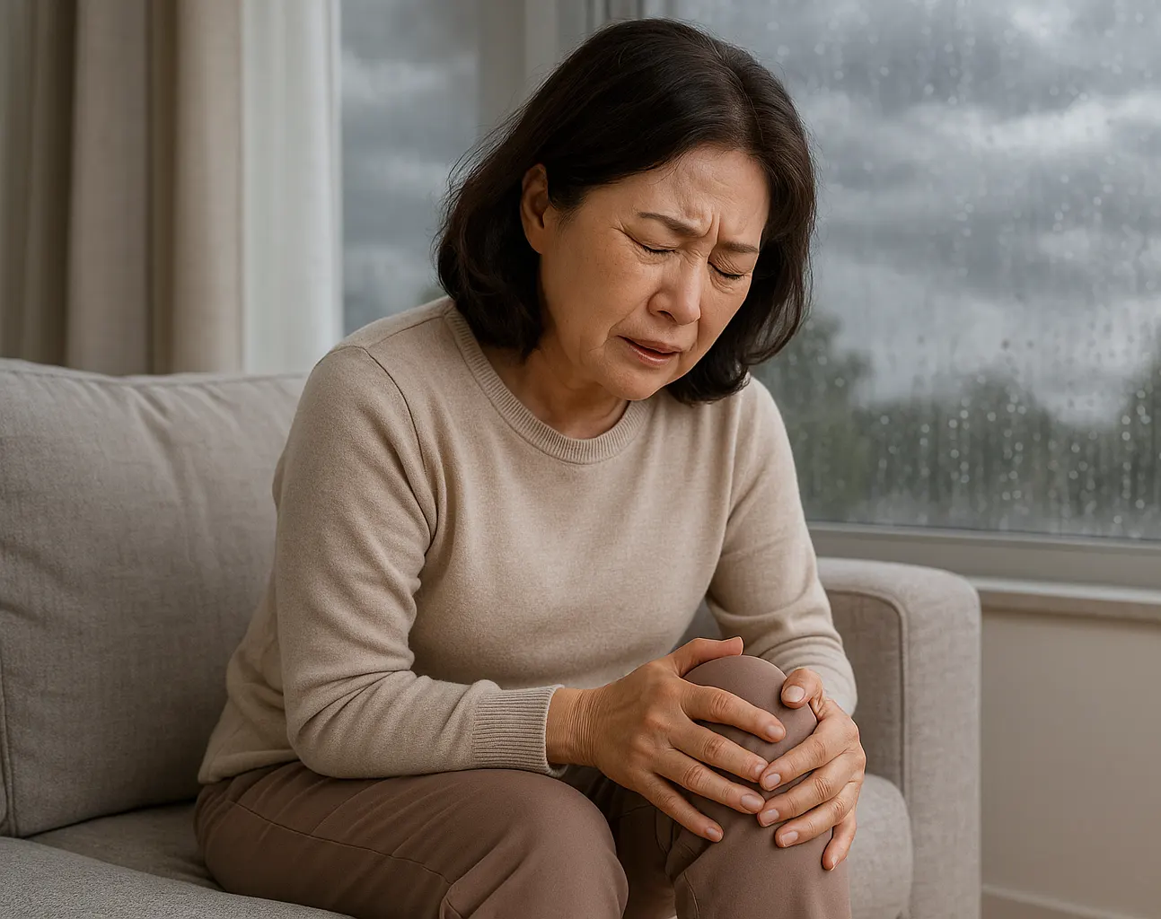 비 오는 날 무릎 쑤심