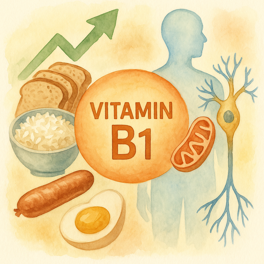 쌀, 빵, 달걀은 비타민 B1이 풍부한 식품이다.
