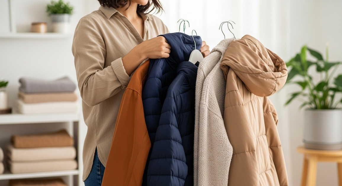 ํจ๋ฉ·์ฝํธ·๋ฌด์คํ ๋ณด๊ดํ๋ ์ฌ์ฑ๋ชจ์ต