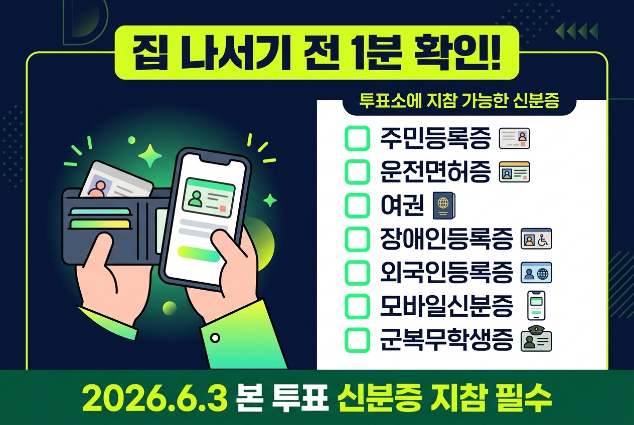 6&middot;3 본투표 출발 전 신분증 체크리스트 - 1분 확인 가이드