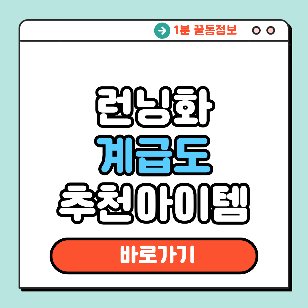 런닝화 계급도 추천아이템