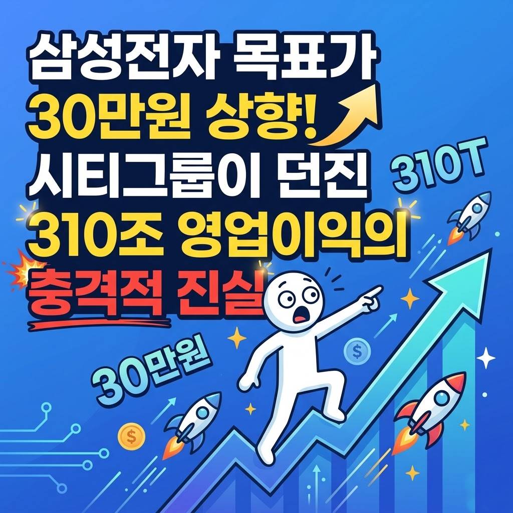 삼성전자 목표가 30만원 상향! 시티그룹이 던진 310조 영업이익의 충격적 진실