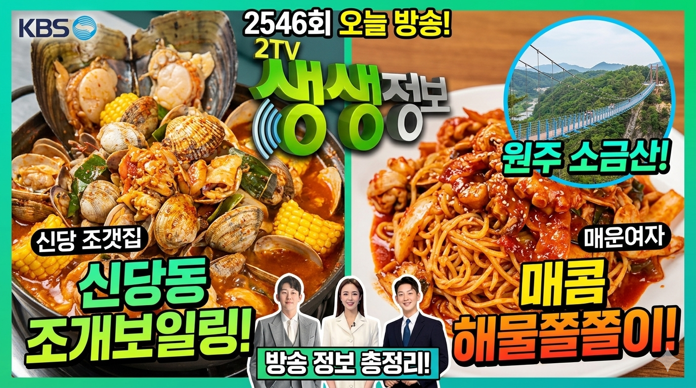 2TV 생생정보 6월4일 방송맛집 위치 ❘ 신당동 조개보일링&middot;해물쫄쫄이 &amp; 원주 여행지 총정리 관련사진