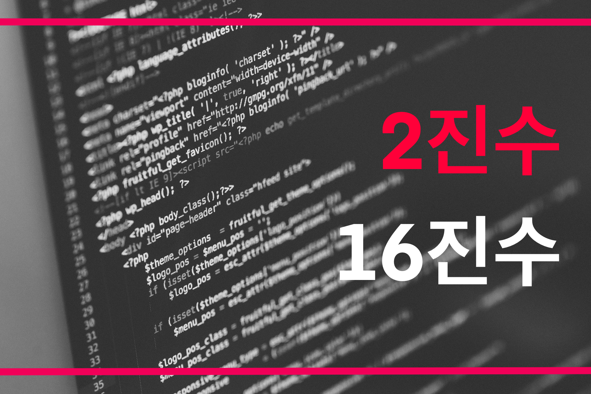 2진수, 16진수