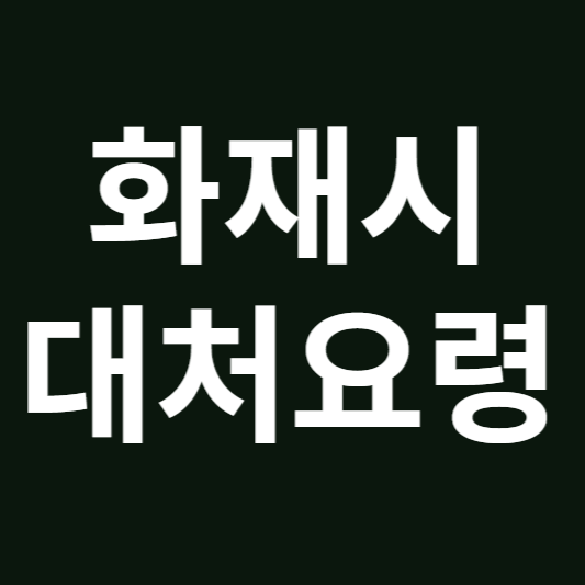 화재시 대처요령
