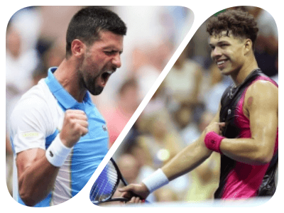 남자 준결승 조코비치 쉘튼 사진