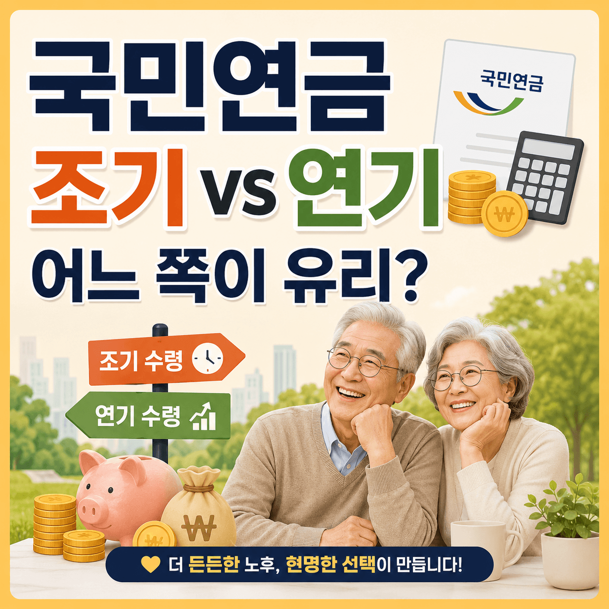 국민연금 조기수령과 연기연금 수령전략 비교 인포그래픽