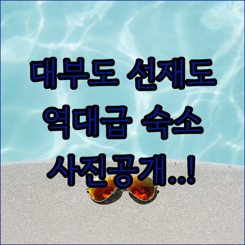 직접 확인한 대부도 선재도 숙소 추천..