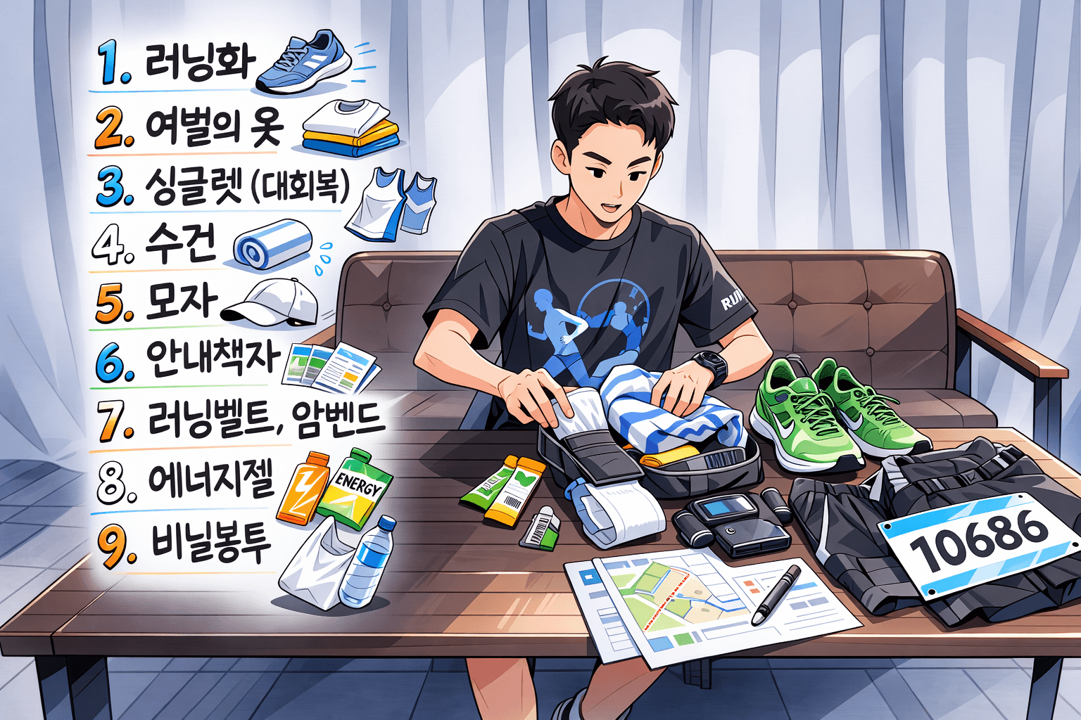 마라톤 대회 준비물