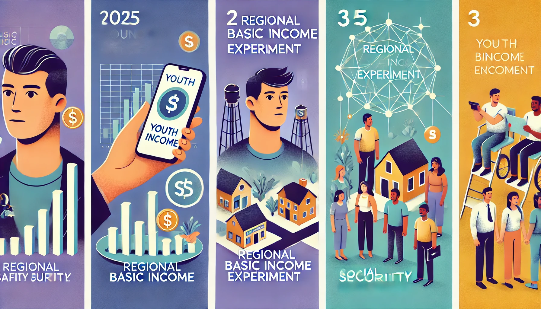 청년 기본소득과 관련된 이미지.