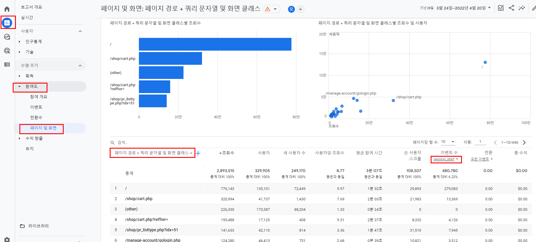 GA4 에서 랜딩페이지 보고서 만들기