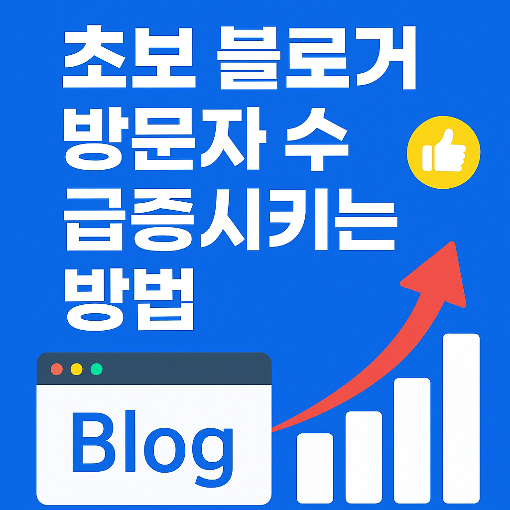 초보 블로거 방문자 수 급증시키는 방법
