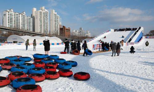 서울 한강 눈썰매장 사진1