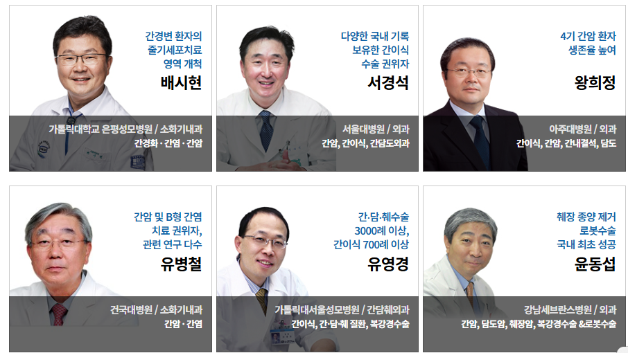 간암 명의 